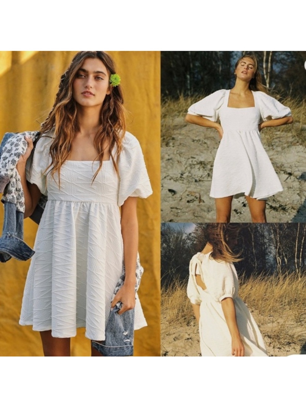 Free People “Violet” white mini dress